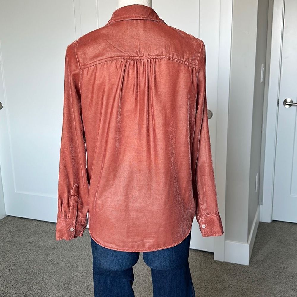 Thread & Supply Velvet Button Down Shirt - Picture 5 of 8